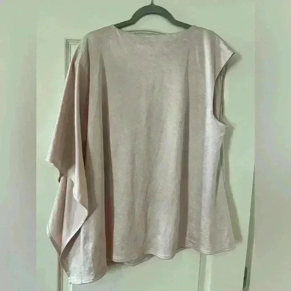 NWT Alfani Blouse Blush Color Polyester One-Sleeveless Women’s size 2X - Picture 8 of 9